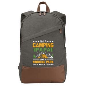 I´m A Camping Papa Like A Normal Papa Only Much Cooler Cotton Canvas Backpack