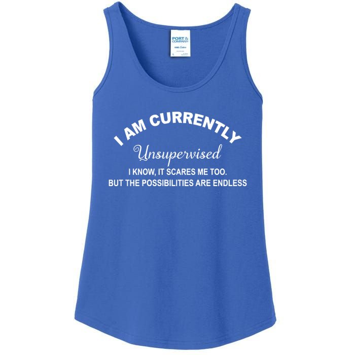 I Am Currently Unsupervised Great Gift Ladies Essential Tank