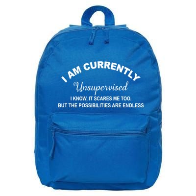 I Am Currently Unsupervised Great Gift 16 in Basic Backpack