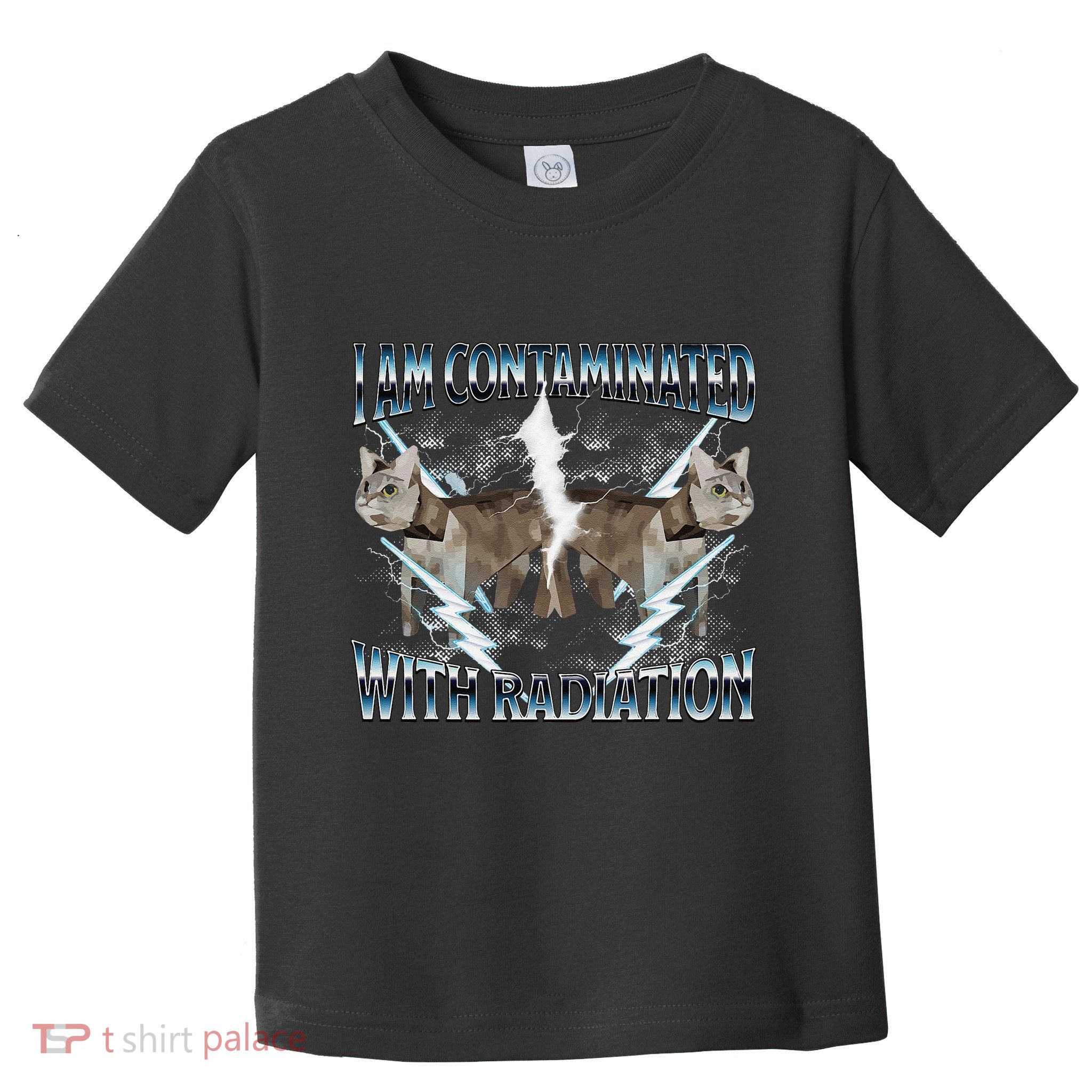 I Am Contaminated With Radiation Funny Japanese Cat Meme Toddler T-Shirt