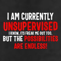 I Am Currently Unsupervised Valentines Day Funny Garment-Dyed Fleece Hoodie