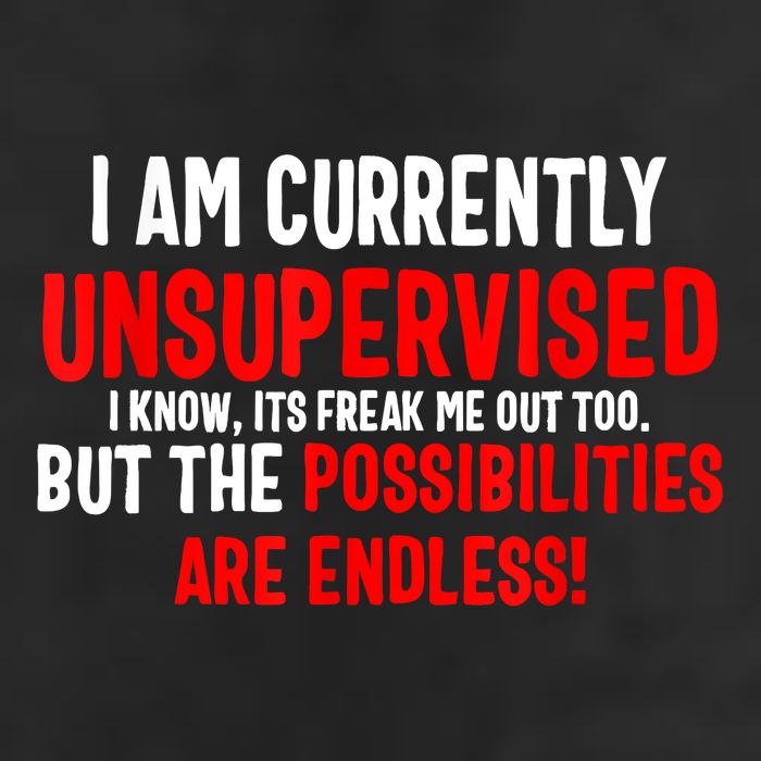 I Am Currently Unsupervised Valentines Day Funny Garment-Dyed Fleece Hoodie
