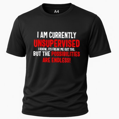 I Am Currently Unsupervised Valentines Day Funny Performance Shirt