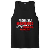 I Am Currently Unsupervised Valentines Day Funny PosiCharge Competitor Tank