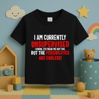 I Am Currently Unsupervised Valentines Day Funny Toddler T-Shirt