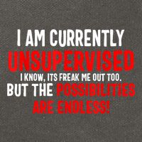 I Am Currently Unsupervised Valentines Day Funny Cotton Canvas Backpack