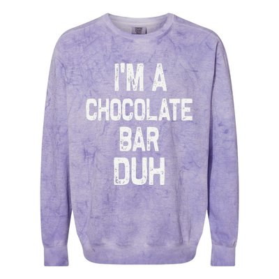 Im A Chocolate Bar Duh Halloween Costume Colorblast Crewneck Sweatshirt