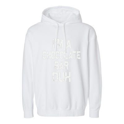 Im A Chocolate Bar Duh Halloween Costume Garment-Dyed Fleece Hoodie