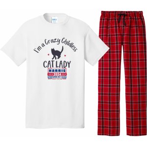 IM A Crazy Childless Cat Lady Kamala Harris 2024 President Pajama Set