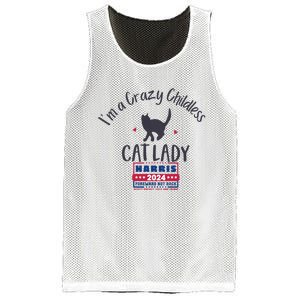 IM A Crazy Childless Cat Lady Kamala Harris 2024 President Mesh Reversible Basketball Jersey Tank