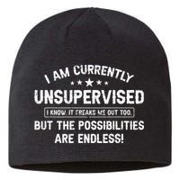 I Am Currently Unsupervised But Possibilities Are Endless Sustainable Beanie