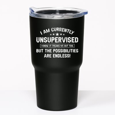 I Am Currently Unsupervised But Possibilities Are Endless Tumbler