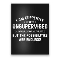 I Am Currently Unsupervised But Possibilities Are Endless Poster