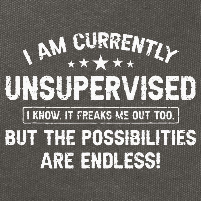 I Am Currently Unsupervised But Possibilities Are Endless Cotton Canvas Backpack