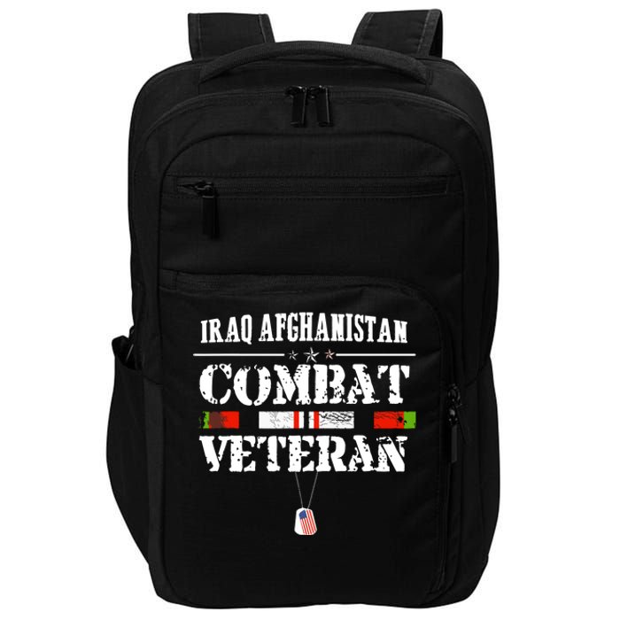 Iraq Afghanistan Combat Veteran Vintage Impact Tech Backpack