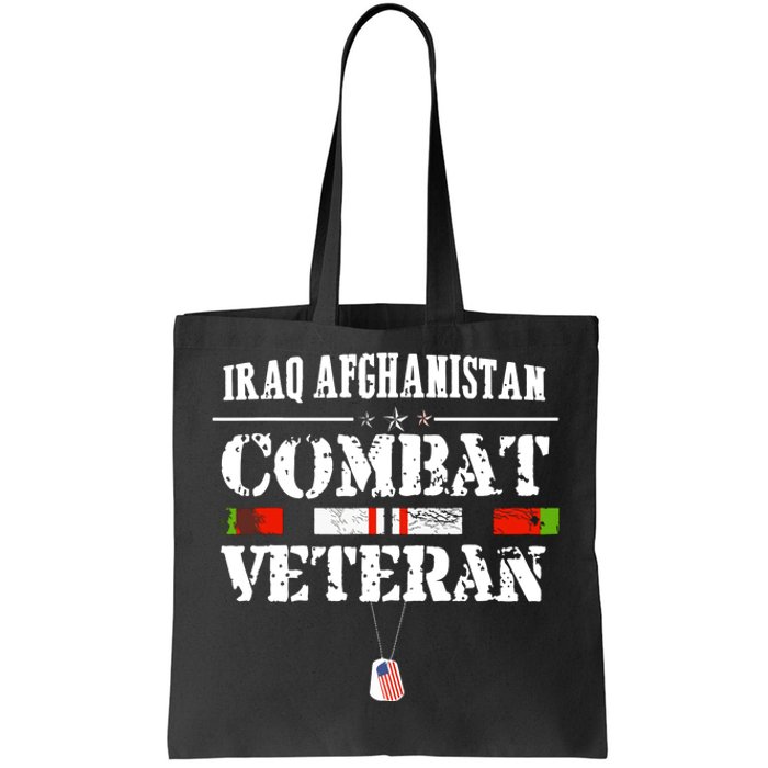 Iraq Afghanistan Combat Veteran Vintage Tote Bag