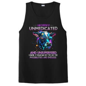 I Am Currently Unmedicated And Unsupervised I Know Funny Cow PosiCharge Competitor Tank