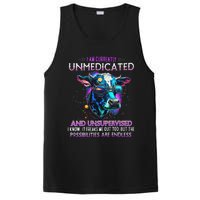 I Am Currently Unmedicated And Unsupervised I Know Funny Cow PosiCharge Competitor Tank