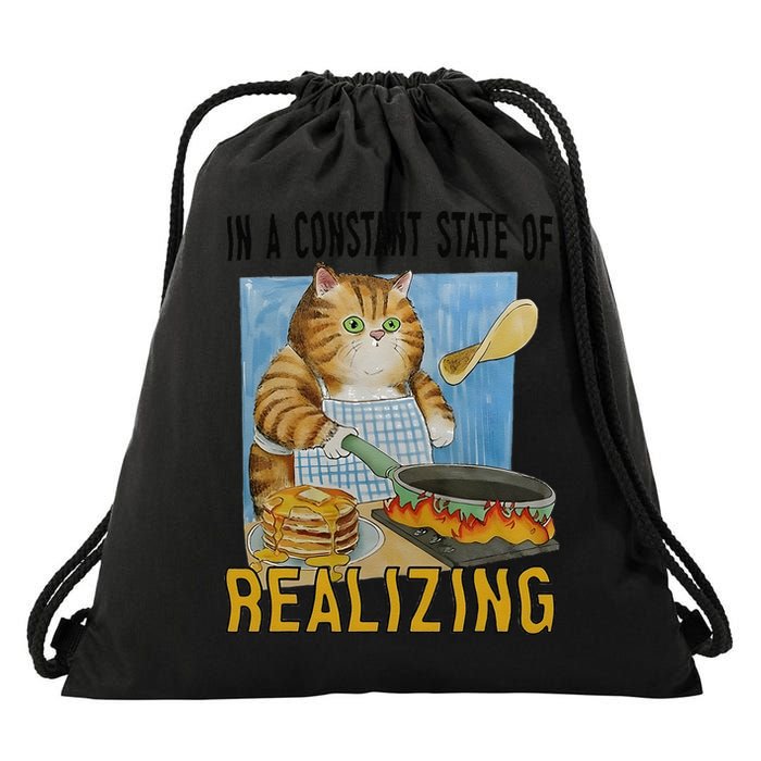 In A Constant State Of Realizing Drawstring Bag