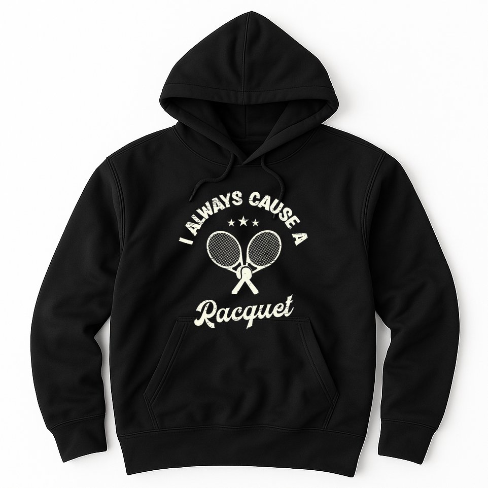 I Always Cause A Racquet For A Tennis Player Hoodie