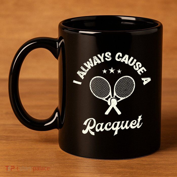 I Always Cause A Racquet For A Tennis Player 11oz C Handle Ceramic Mug