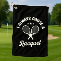 I Always Cause A Racquet For A Tennis Player Golf Towel