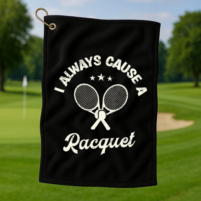 I Always Cause A Racquet For A Tennis Player Golf Towel