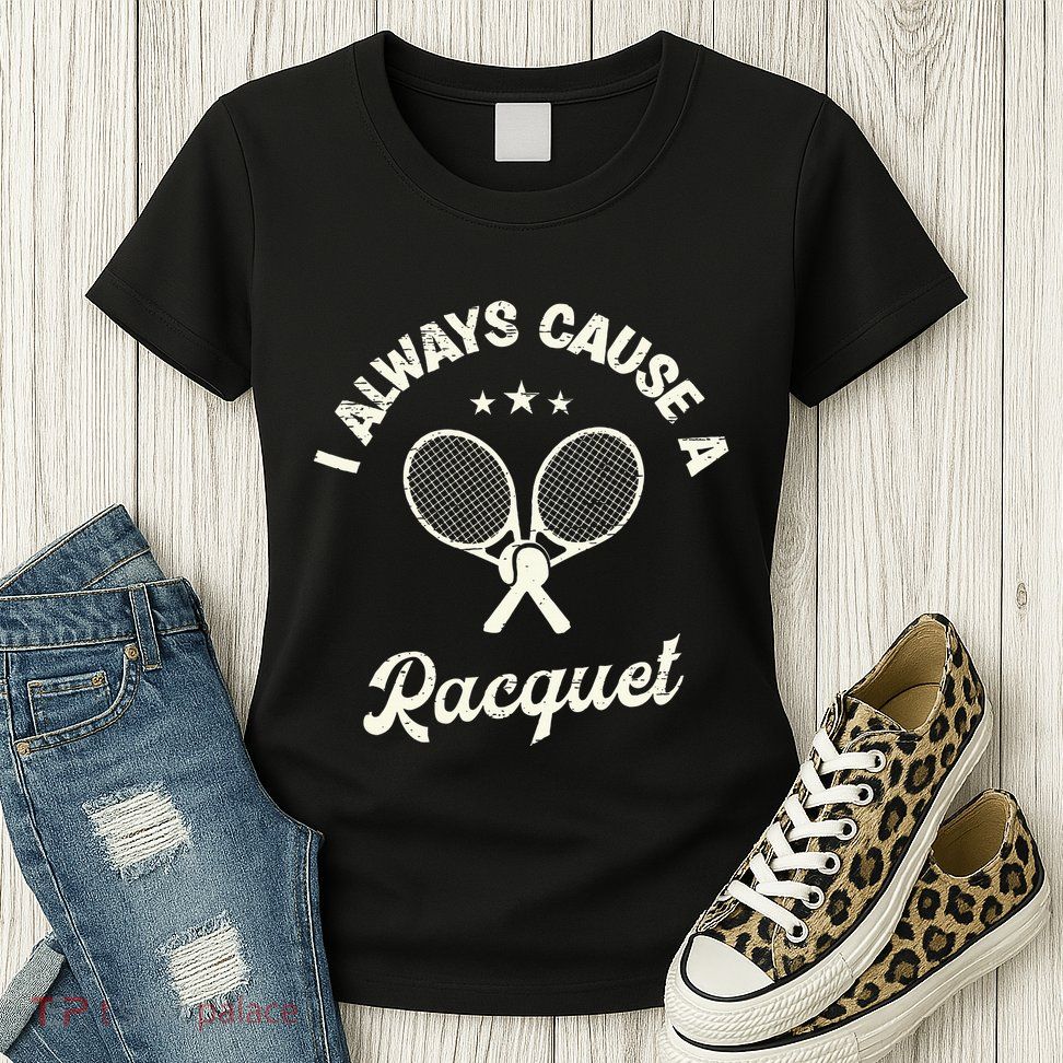 I Always Cause A Racquet For A Tennis Player Womens T-Shirt