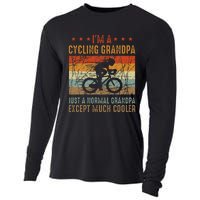 Im A Cycling Grandpa Funny Grandpa Cyclist Gift Cooling Performance Long Sleeve Crew