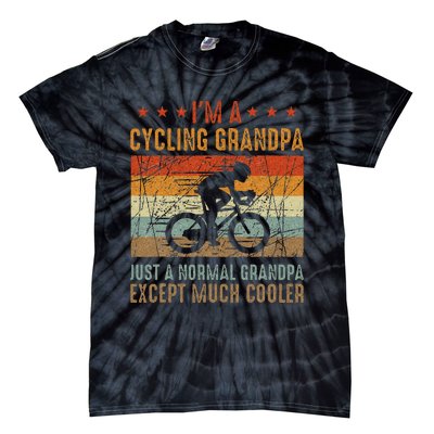 Im A Cycling Grandpa Funny Grandpa Cyclist Gift Tie-Dye T-Shirt