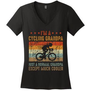 Im A Cycling Grandpa Funny Grandpa Cyclist Gift Women's V-Neck T-Shirt