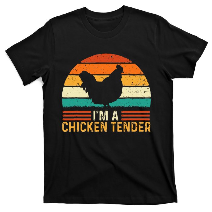 Im A Chicken Tender Retro Vintage Farmer Rancher Chickens T-Shirt