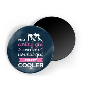 Im A Curling Girl Gift Ice Curling Sport Quote Curling Magnet