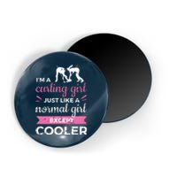 Im A Curling Girl Gift Ice Curling Sport Quote Curling Magnet