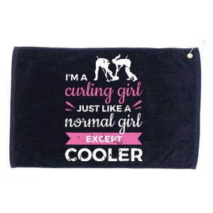 Im A Curling Girl Gift Ice Curling Sport Quote Curling Grommeted Golf Towel