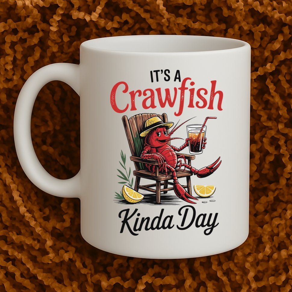 It's A Crawfish Kinda Day Crawfish Funny Louisiana Seafood Mug