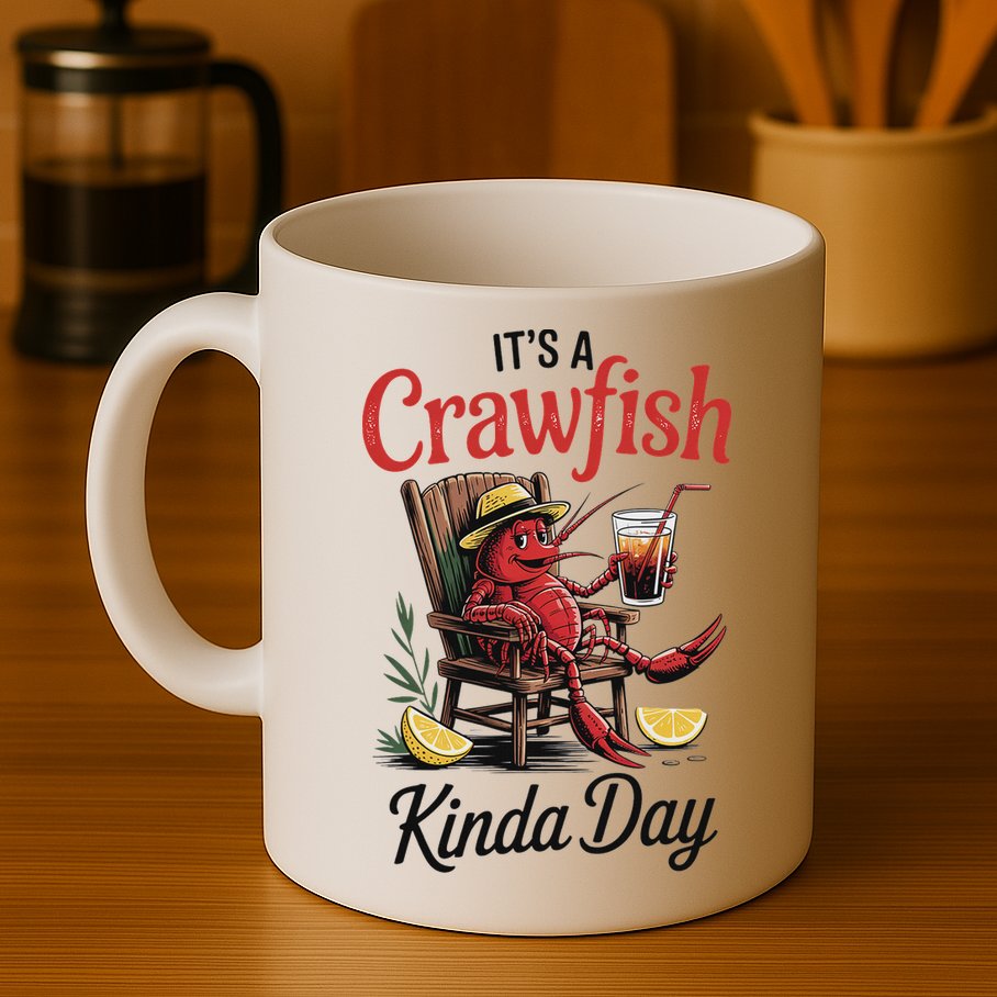 It's A Crawfish Kinda Day Crawfish Funny Louisiana Seafood Mug