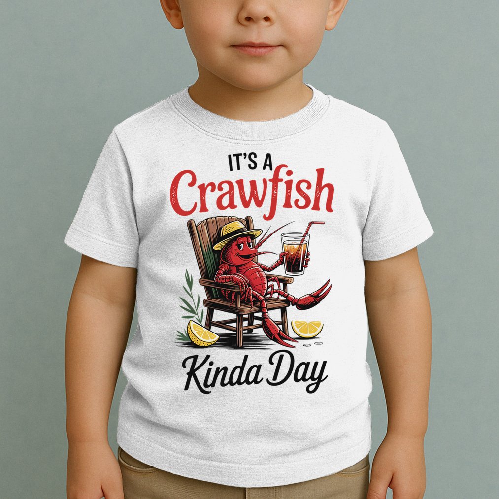 It's A Crawfish Kinda Day Crawfish Funny Louisiana Seafood Toddler T-Shirt