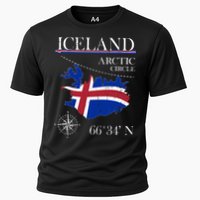 Iceland  Arctic Circle  Polar North Island Icelandic Flag Cooling Performance Crew T-Shirt