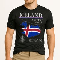 Iceland  Arctic Circle  Polar North Island Icelandic Flag Cooling Performance Crew T-Shirt