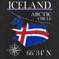 Iceland  Arctic Circle  Polar North Island Icelandic Flag 11oz C Handle Ceramic Mug