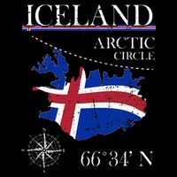 Iceland  Arctic Circle  Polar North Island Icelandic Flag 16 in Basic Backpack