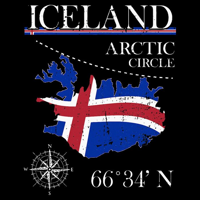 Iceland  Arctic Circle  Polar North Island Icelandic Flag 16 in Basic Backpack