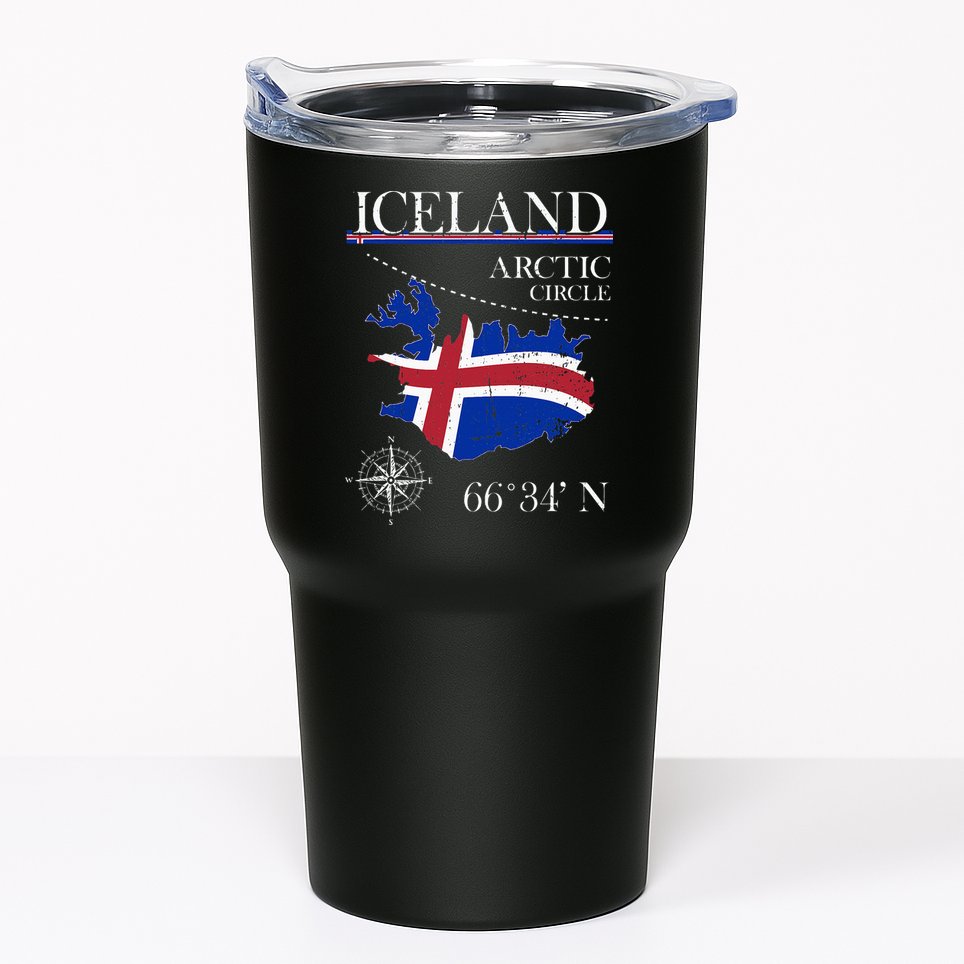 Iceland  Arctic Circle  Polar North Island Icelandic Flag Tumbler