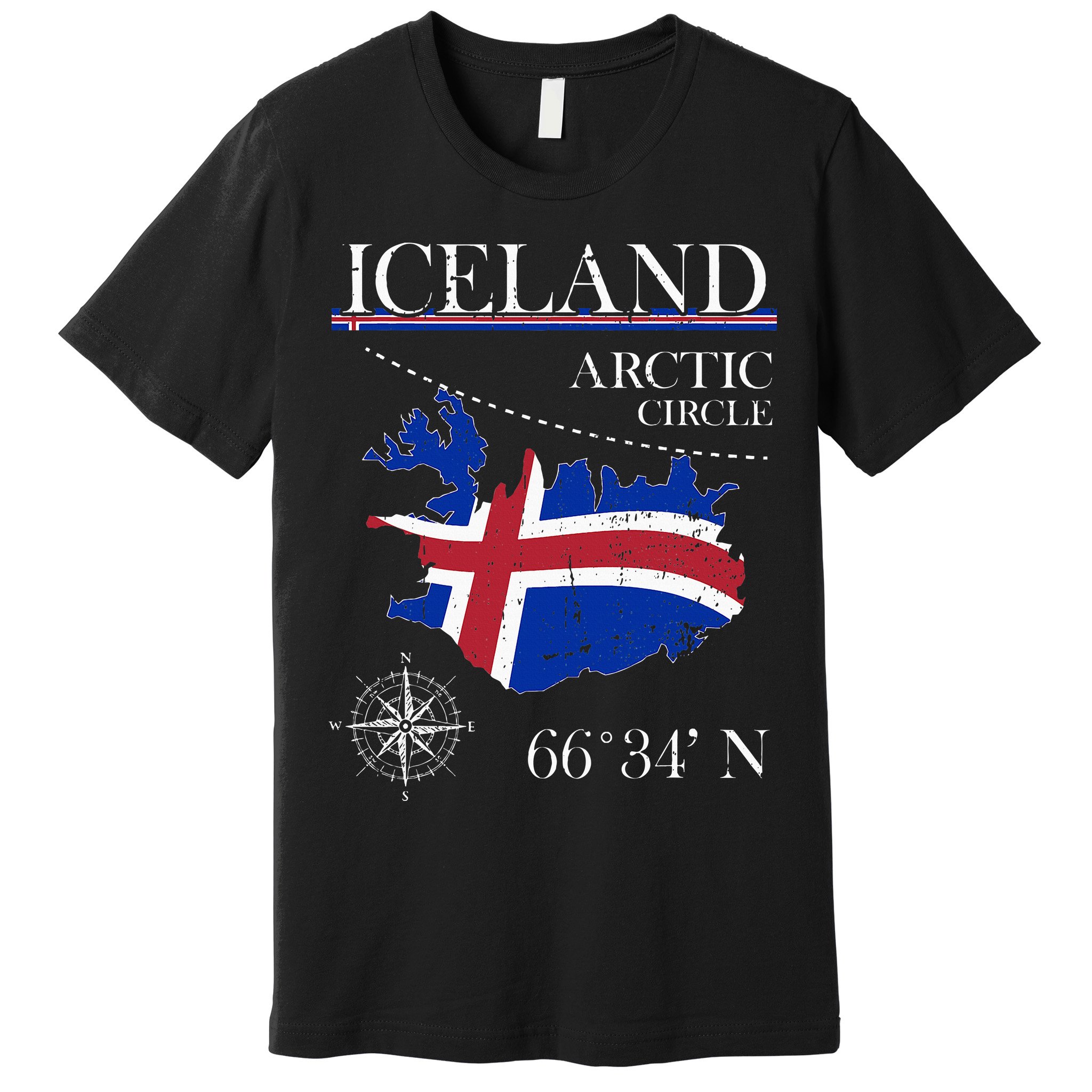 Iceland  Arctic Circle  Polar North Island Icelandic Flag Premium T-Shirt