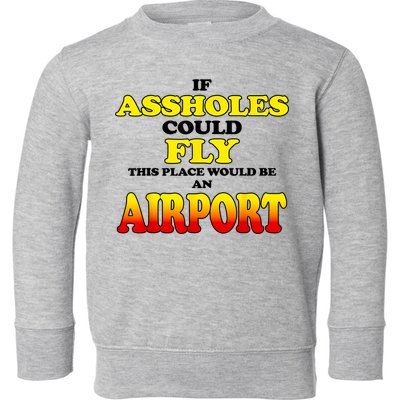 If Assholes Could Fly This Place Would Be An Airport Toddler Sweatshirt
