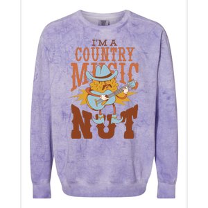 I'm A Country Music Nut Funny Colorblast Crewneck Sweatshirt