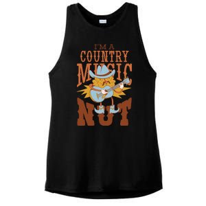 I'm A Country Music Nut Funny Ladies PosiCharge Tri-Blend Wicking Tank