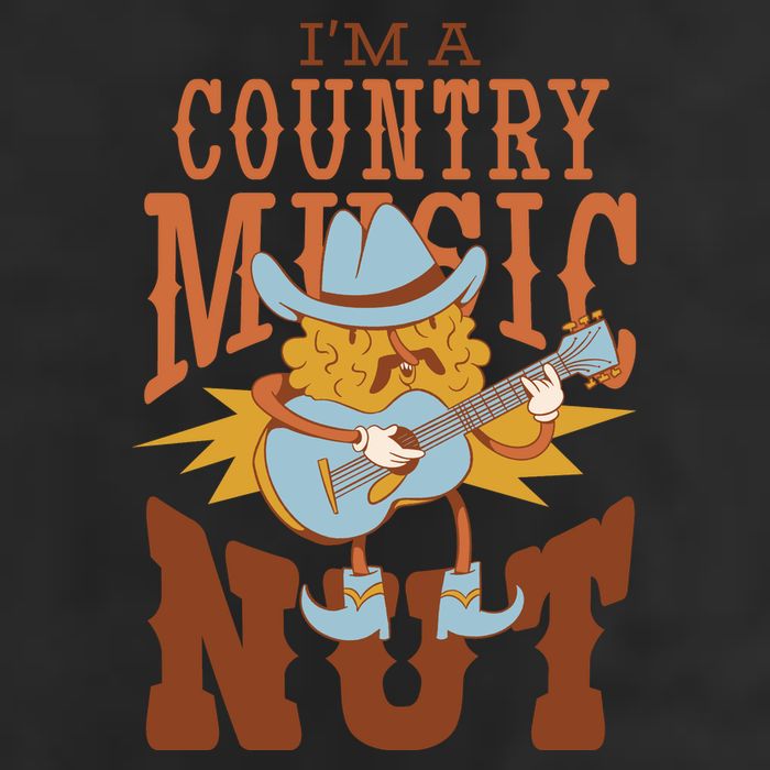 I'm A Country Music Nut Funny 7 Panel Mesh Trucker Snapback Hat