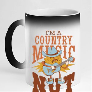 I'm A Country Music Nut Funny 11oz Black Color Changing Mug